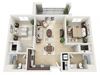 Mosaic Apartments_Oxnard CA_Floor Plan_Two Bedroom Two Bathroom 2B Mosaic Apartments_Oxnard CA_Floor Plan_Two Bedroom Two Bathroom 2B